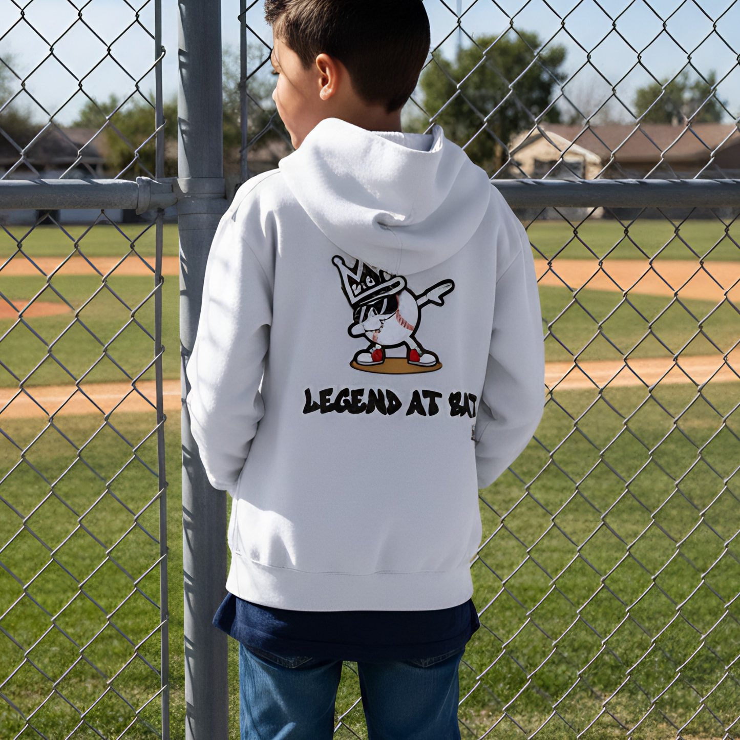 Youth King of Home Plate Baseball Hoodie