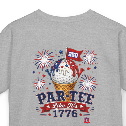 Kids Patriotic Golf T-Shirt Par-Tee Like It's 1776