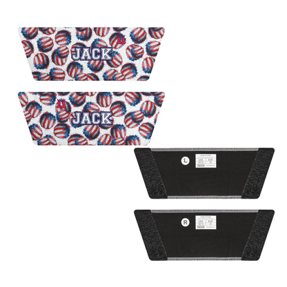 Personalized Men's Baseball Removable Strap Sandal Slides, Patriotic Sportswear