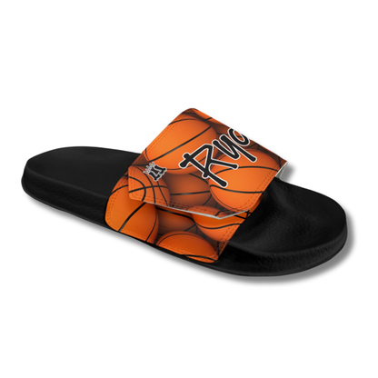 Men's Personalized Name Basketball Slides