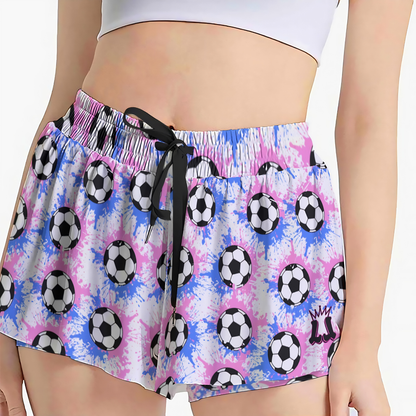 Women's Soccer Splash Butterfly Shorts