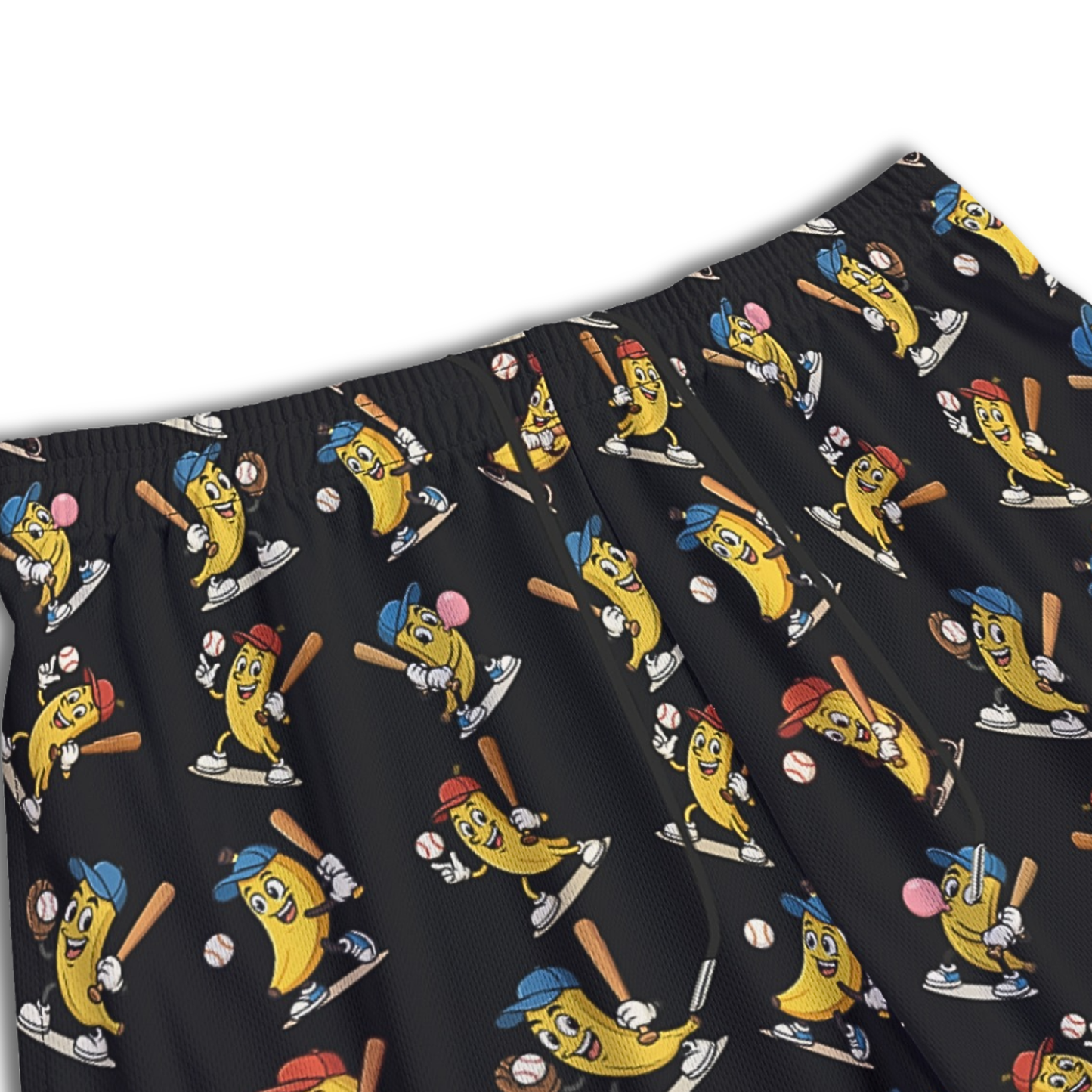 Adult Unisex Baseball Go Bananas Mesh Shorts