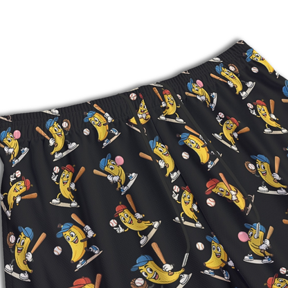 Adult Unisex Baseball Go Bananas Mesh Shorts