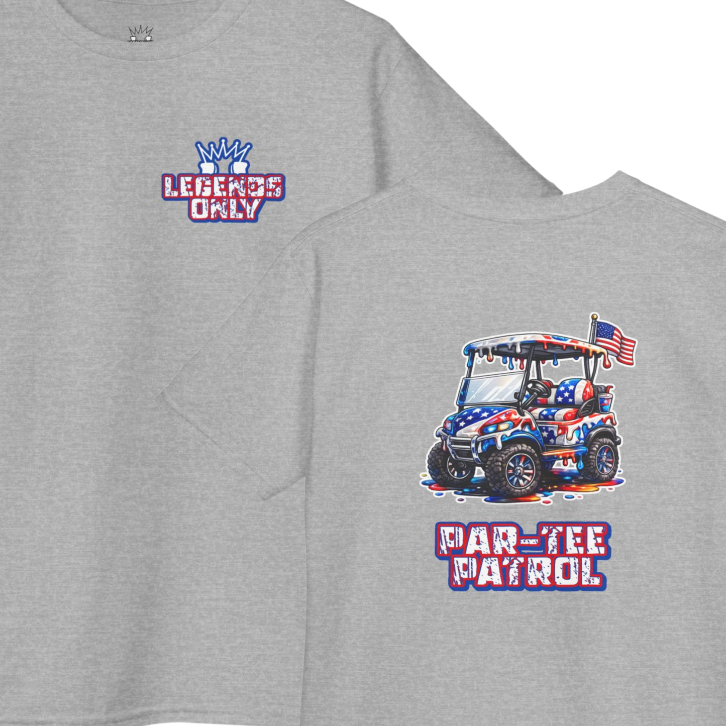 Kids Tee — "Par-Tee Patrol" Patriotic Golf Cart Graphic