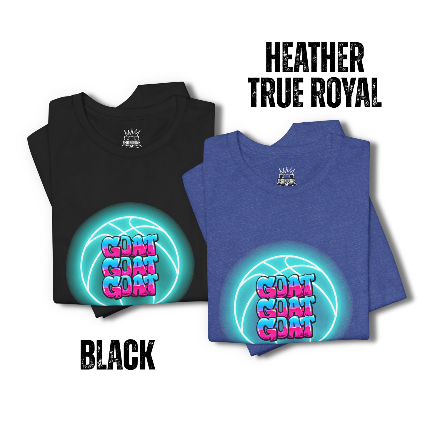 Adult Basketball T-Shirt, Neon Graffiti Goat Design