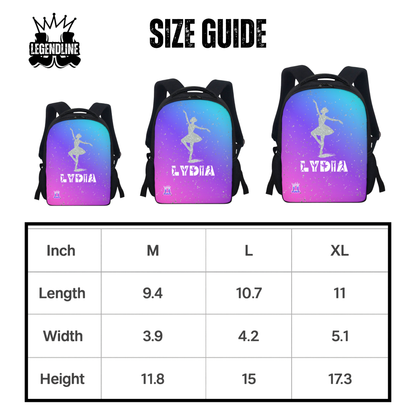 Personalized Dance Backpack, Custom Name Bag for Dancer