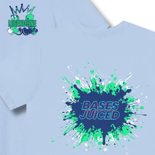 Adult "Bases Juiced" Baseball Design T-Shirt