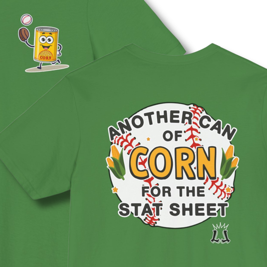 Adult "Can of Corn" Baseball Humor T-Shirt