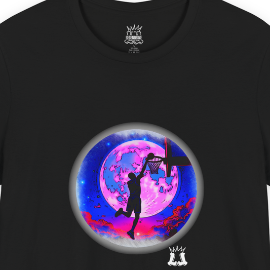 Adult Unisex Basketball T-Shirt: Over the Moon