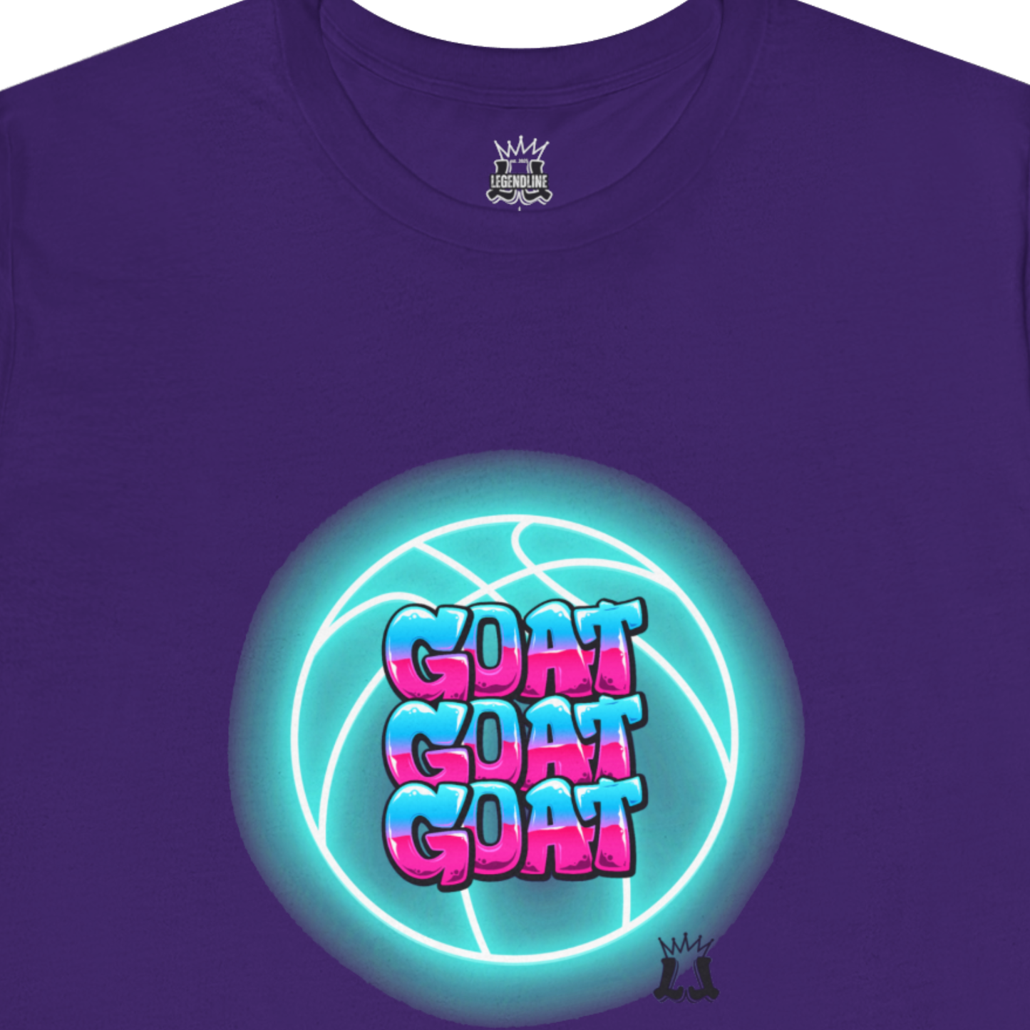 Adult Basketball T-Shirt, Neon Graffiti Goat Design