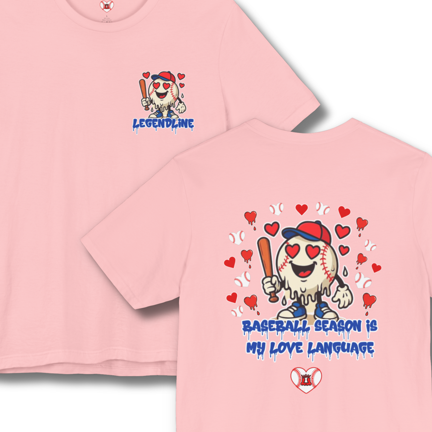Adult Unisex Baseball Valentine's Sports T-Shirt, Baseball Season is My Love Language