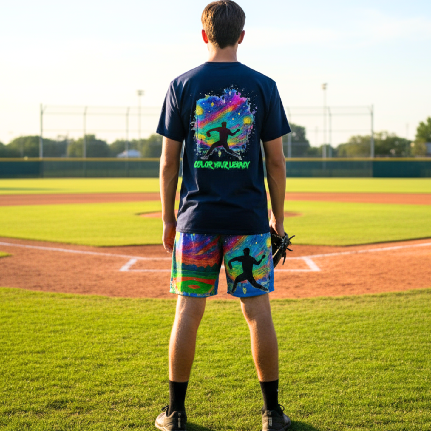 Adult Baseball Graphic T-Shirt, Colorful Design, Gift for Baseball Lover
