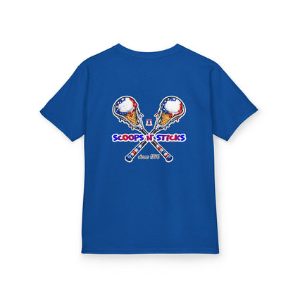 Kids Lacrosse T-Shirt, Youth Patriotic Shirt