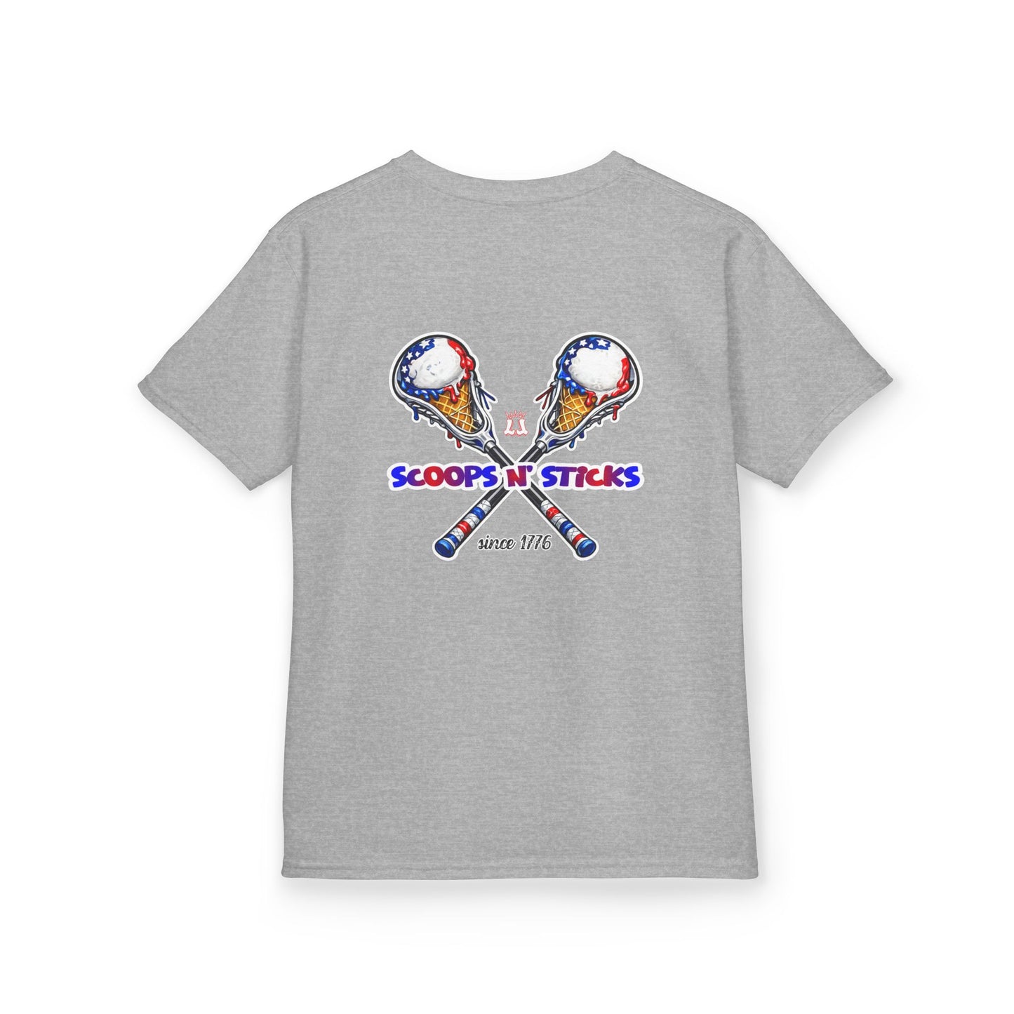 Kids Lacrosse T-Shirt, Youth Patriotic Shirt