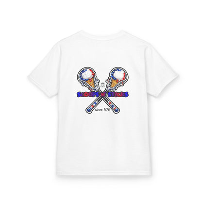 Kids Lacrosse T-Shirt, Youth Patriotic Shirt