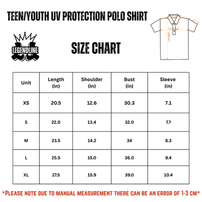 Youth/Teen Brimfield Beasts UV Protection Polo Shirt - White Edition (Personalized)