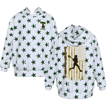 Youth TRYLAX Girl's Flag and Star Hoodie (Non-Personalized)