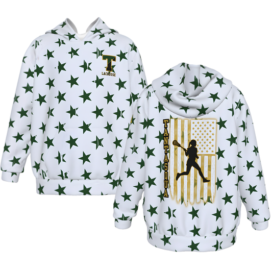 Youth TRYLAX Girl's Flag and Star Hoodie (Non-Personalized)