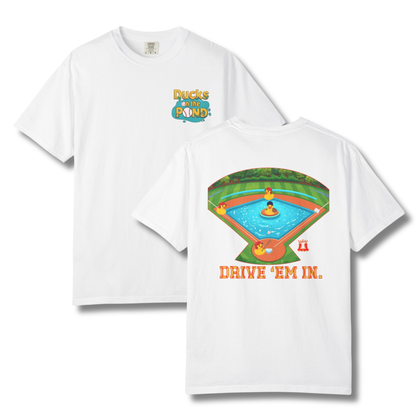 Adult Unisex Ducks on the Pond Baseball T-Shirt - Comfort Colors®