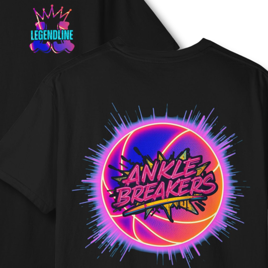 Adult Neon "Ankle Breakers" Basketball T-Shirt