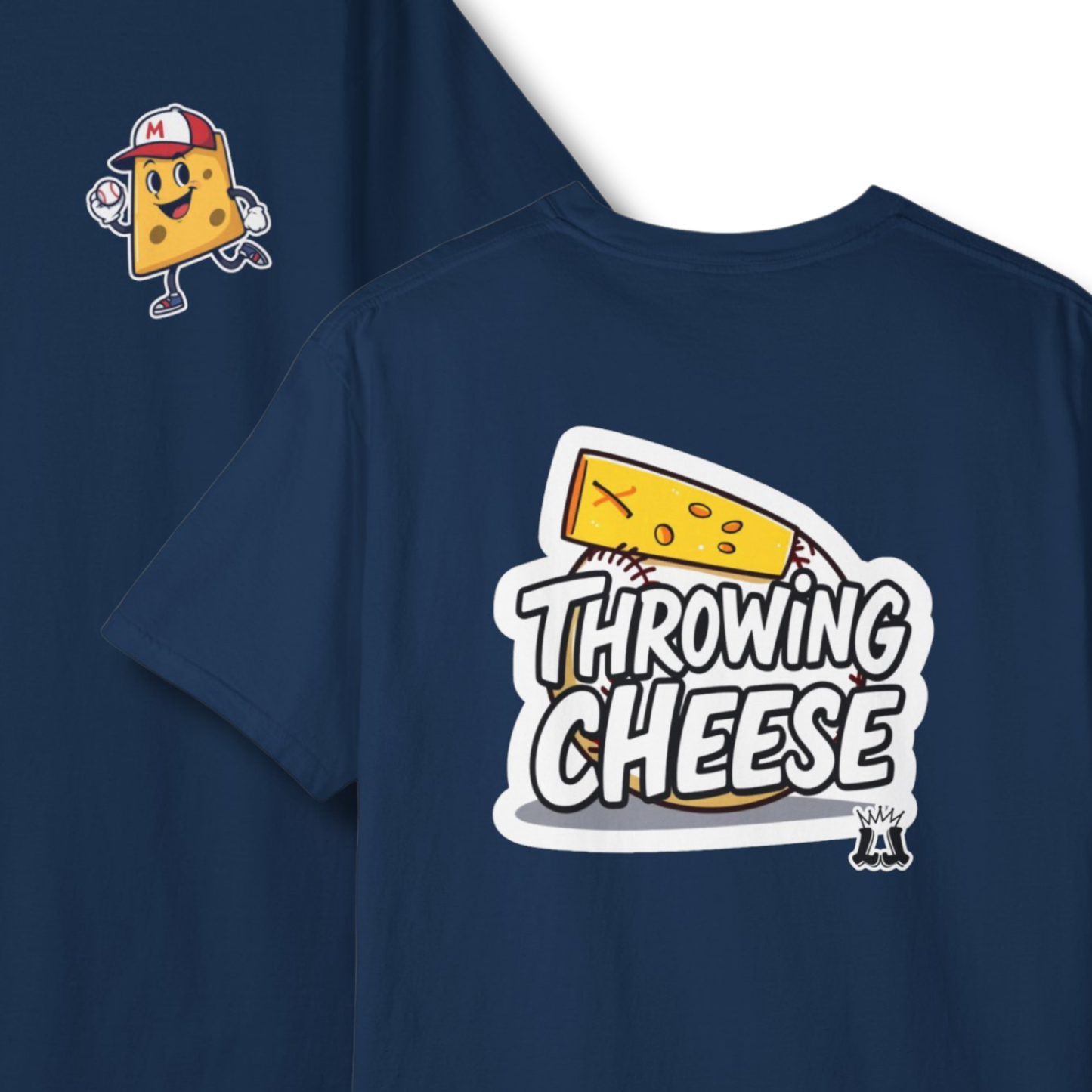 Adult "Throwing Cheese" Baseball Humor T-Shirt - Comfort Colors®