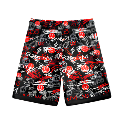 Youth Central Ma Chaos Graffiti Basketball Shorts