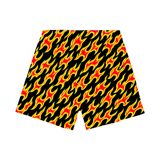 Teen/Adult CMC Mesh Shorts, Fire (with inner liner)