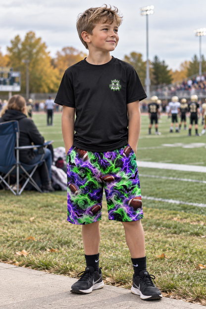 Youth Football Halloween Mesh Shorts and T-Shirt Set, Zombie Theme