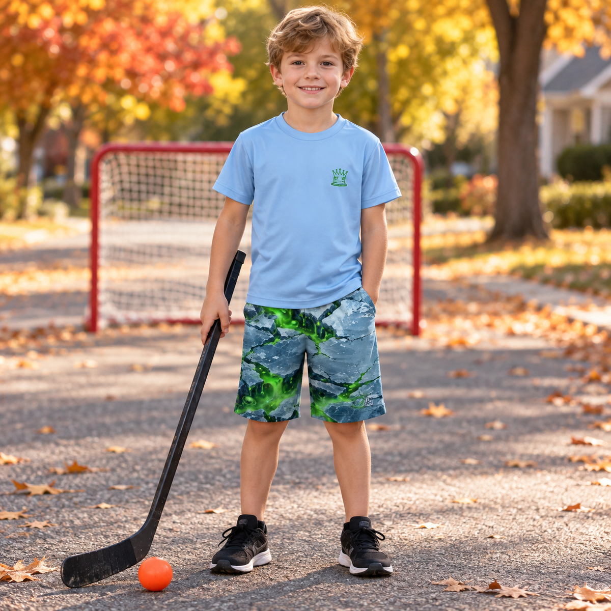 Boys Hockey Mesh Shorts and T-Shirt Set