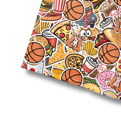 Adult Fast Food Basketball Mesh Shorts (with inner liner)