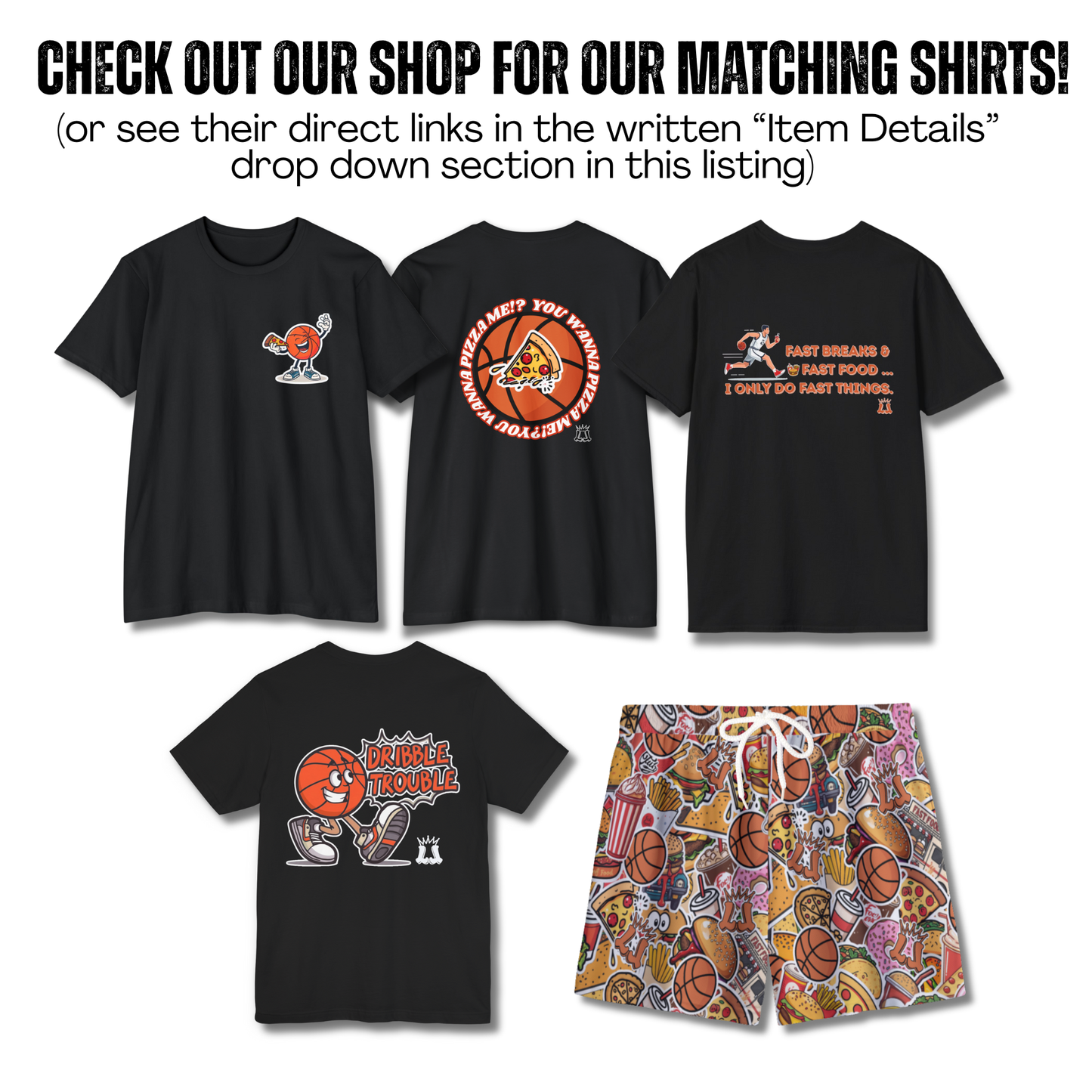 Adult Fast Food Humor Basketball Shirt