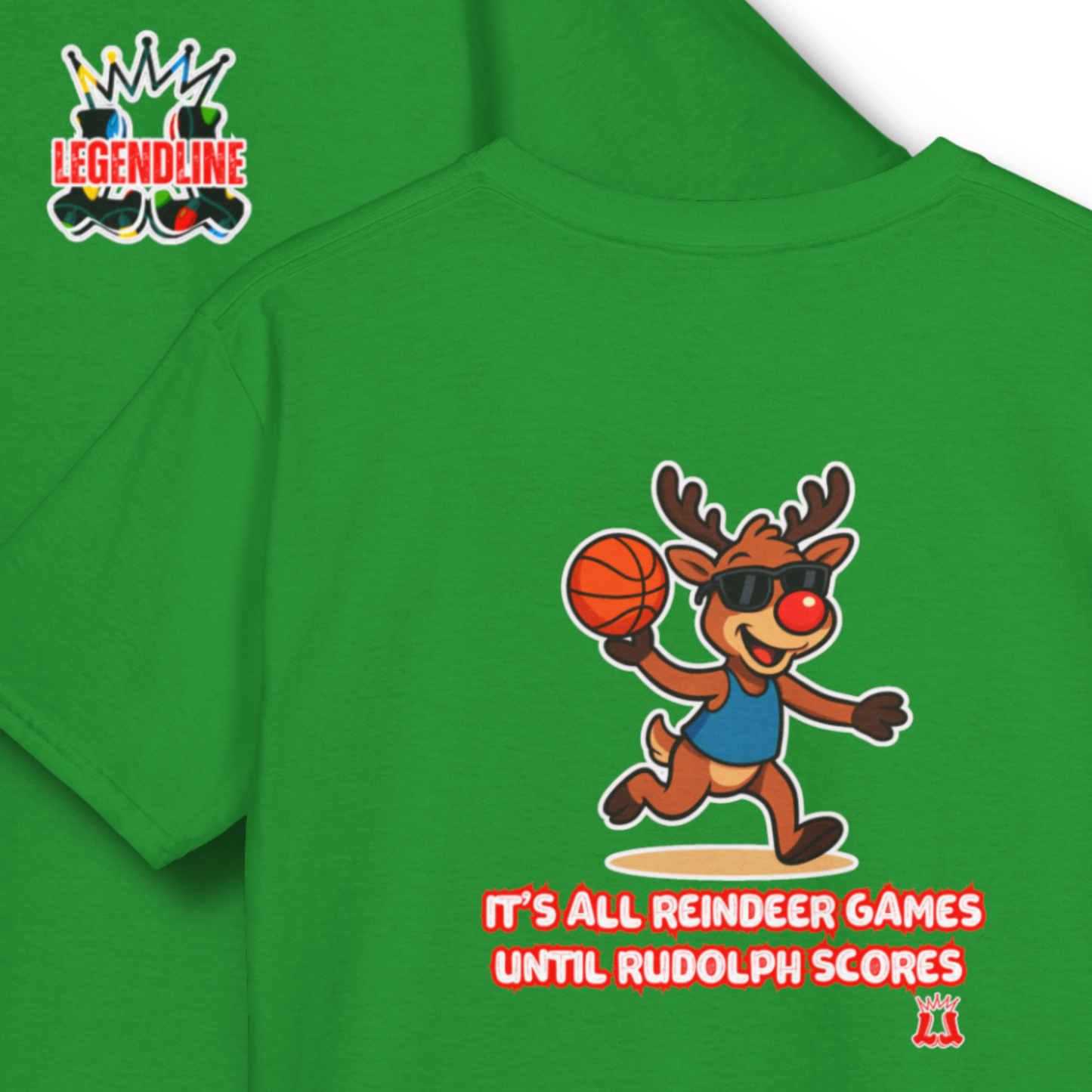 Youth Reindeer Games Basketball T-Shirt