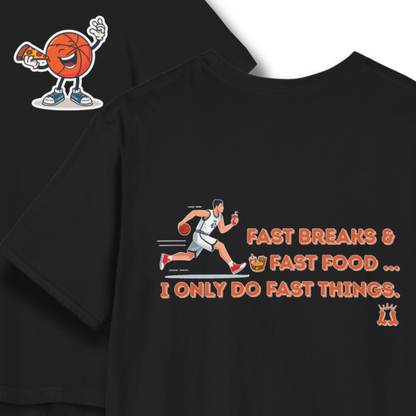 Adult Fast Food Humor Basketball Shirt