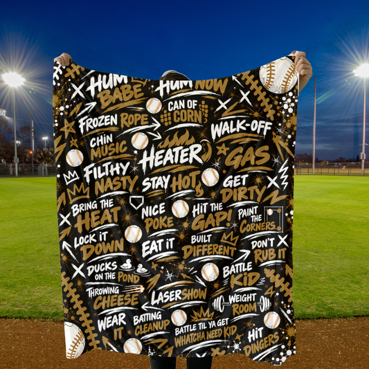 Dugout Talk Baseball Super Soft Plush Blanket