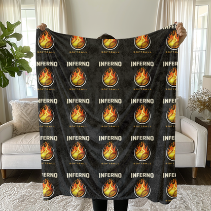 Brimfield Inferno Softball Plush Minky Blanket