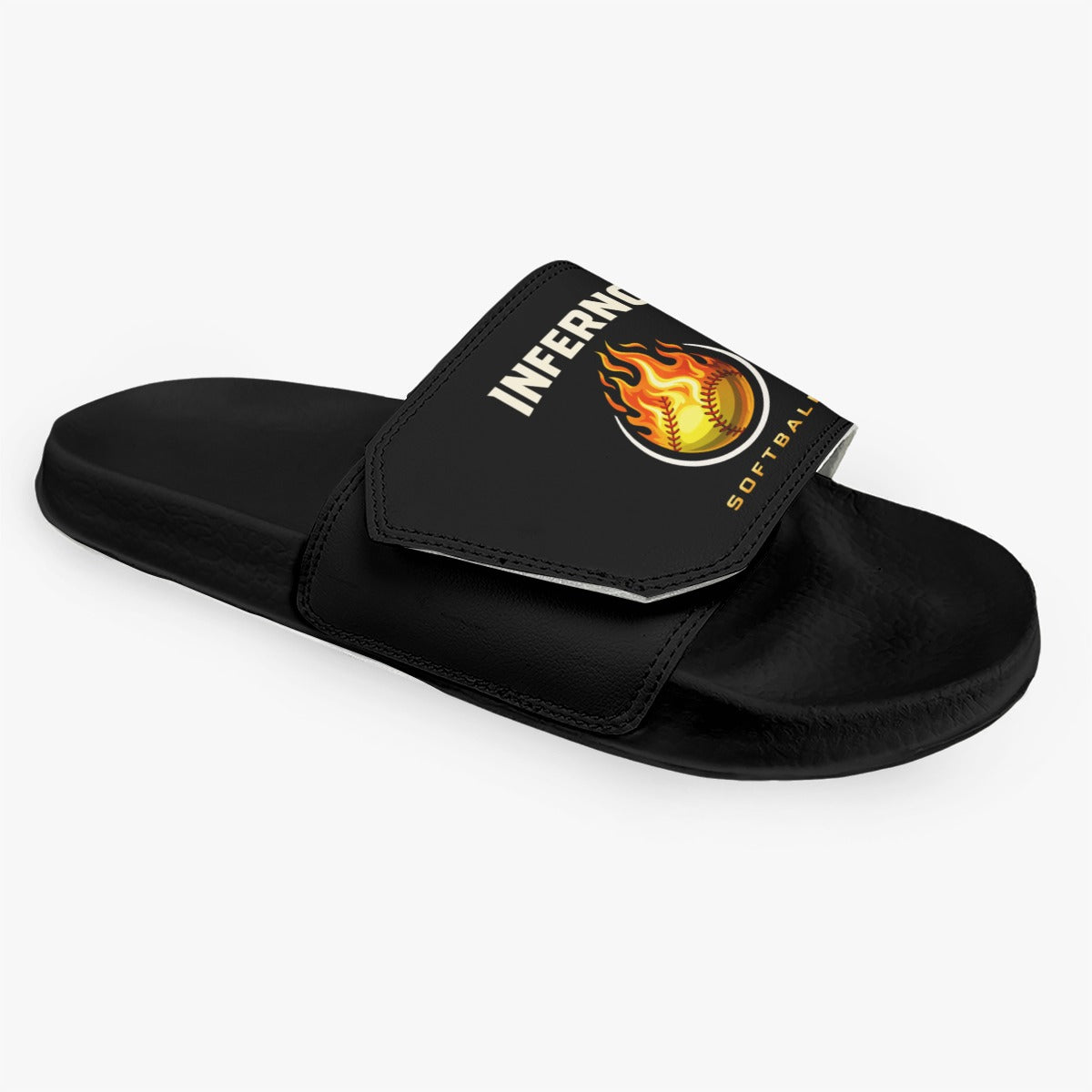 Women's Brimfield Inferno Adjustable Velcro Strap Slides (Non-Personalized)