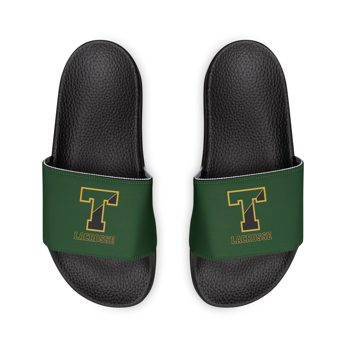 Women's TRYLAX Deco Brand Removable Strap Slides (Green, Non-Personalized)