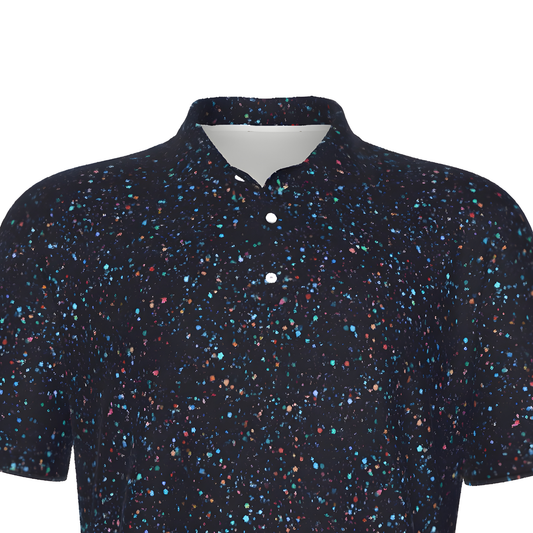 Starry Night, All-Over Print Men's UV Protection POLO Shirt