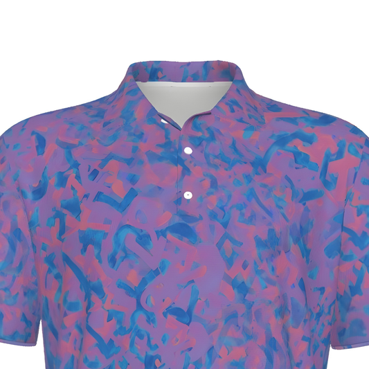 Men's Kaleidoscope Pattern UV Protection Polo Shirt