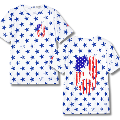 Adult Baseball American Flag Stars and Stripes Sports Jersey T-Shirt