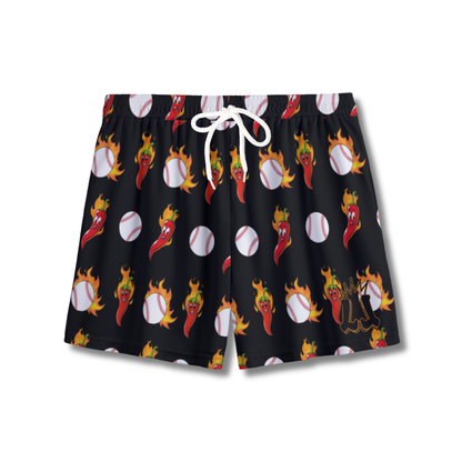 Youth "Throwing Heat" Baseball Mesh Shorts