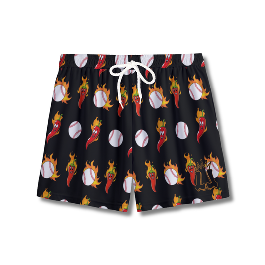 Youth "Throwing Heat" Baseball Mesh Shorts