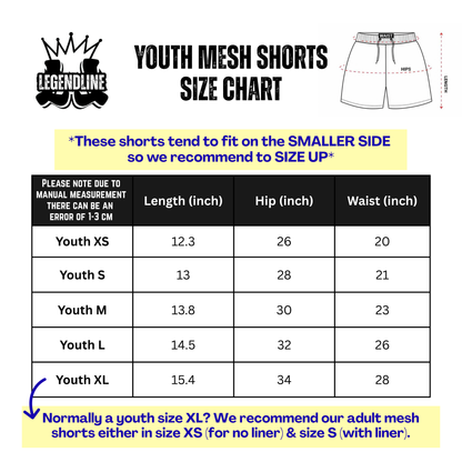 Youth Graffiti Style Baseball & Softball Mesh Shorts - Orange and White Edition
