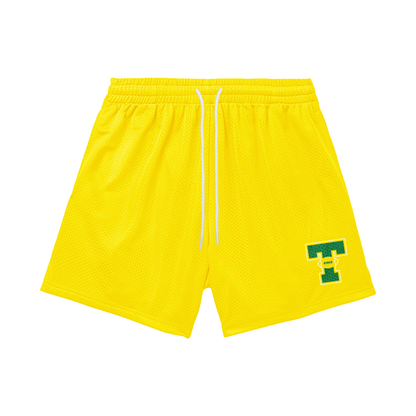 Teen/Adult Tantasqua Youth Football Mesh Shorts - Yellow Edition (with inner liner)