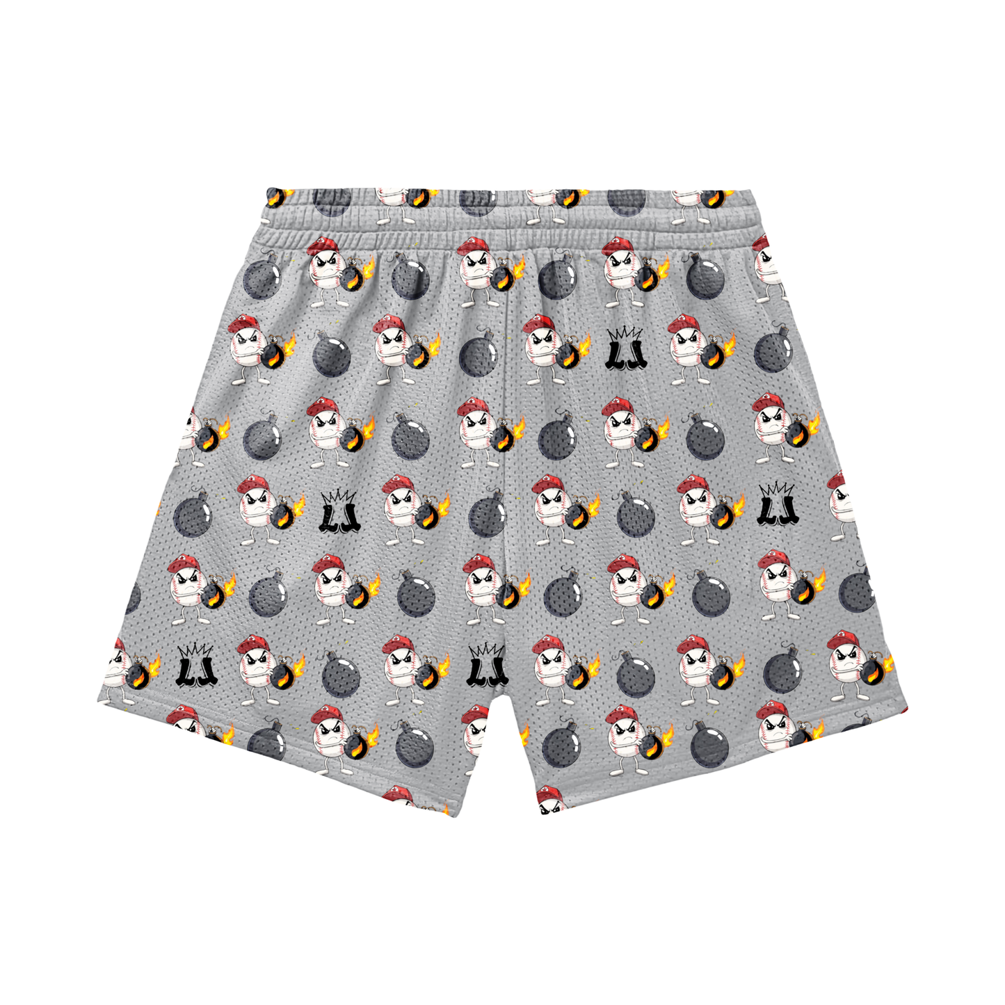 Adult "Dropping Bombs" Power Hitter Baseball Mesh Shorts (with inner liner)