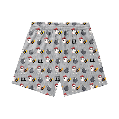 Adult "Dropping Bombs" Power Hitter Baseball Mesh Shorts (with inner liner)