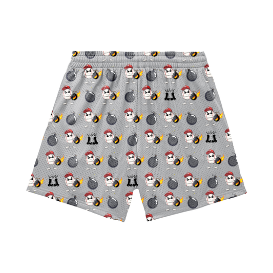 Adult "Dropping Bombs" Power Hitter Baseball Mesh Shorts (with inner liner)