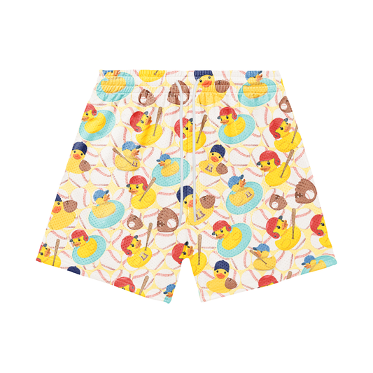 Adult "Ducks on the Pond" Baseball Mesh Shorts (with inner liner)