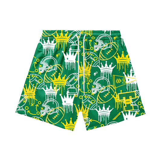 Teen/Adult Tantasqua Youth Football Mesh Shorts - Dripping Crowns Edition (with inner liner)