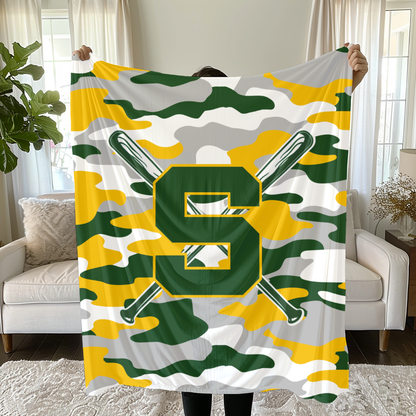 Sturbridge Little League Baseball Minky Blanket - Camo Edition